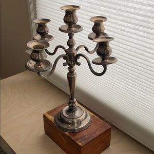 5 Arm Silver Candelabra